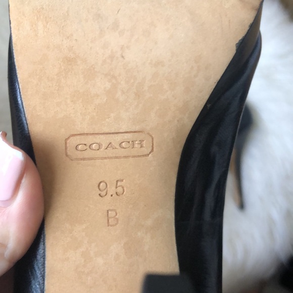 COACH Nappa Leather Buffy Black Heels - Picture 13 of 16